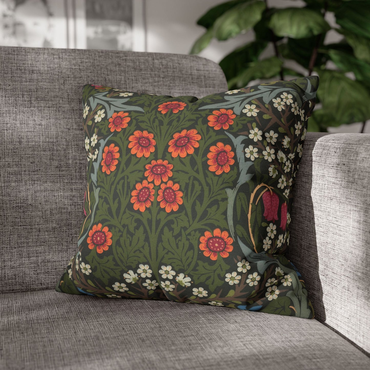 Cushion Cover inspired by William Morris - Blackthorn Collection