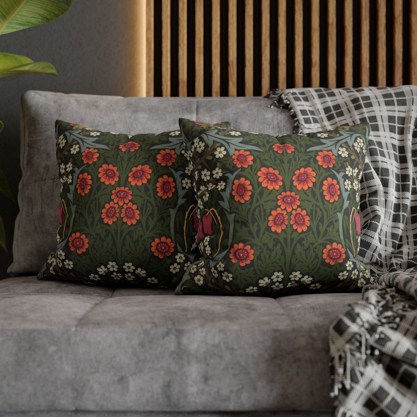 Cushion Cover inspired by William Morris - Blackthorn Collection