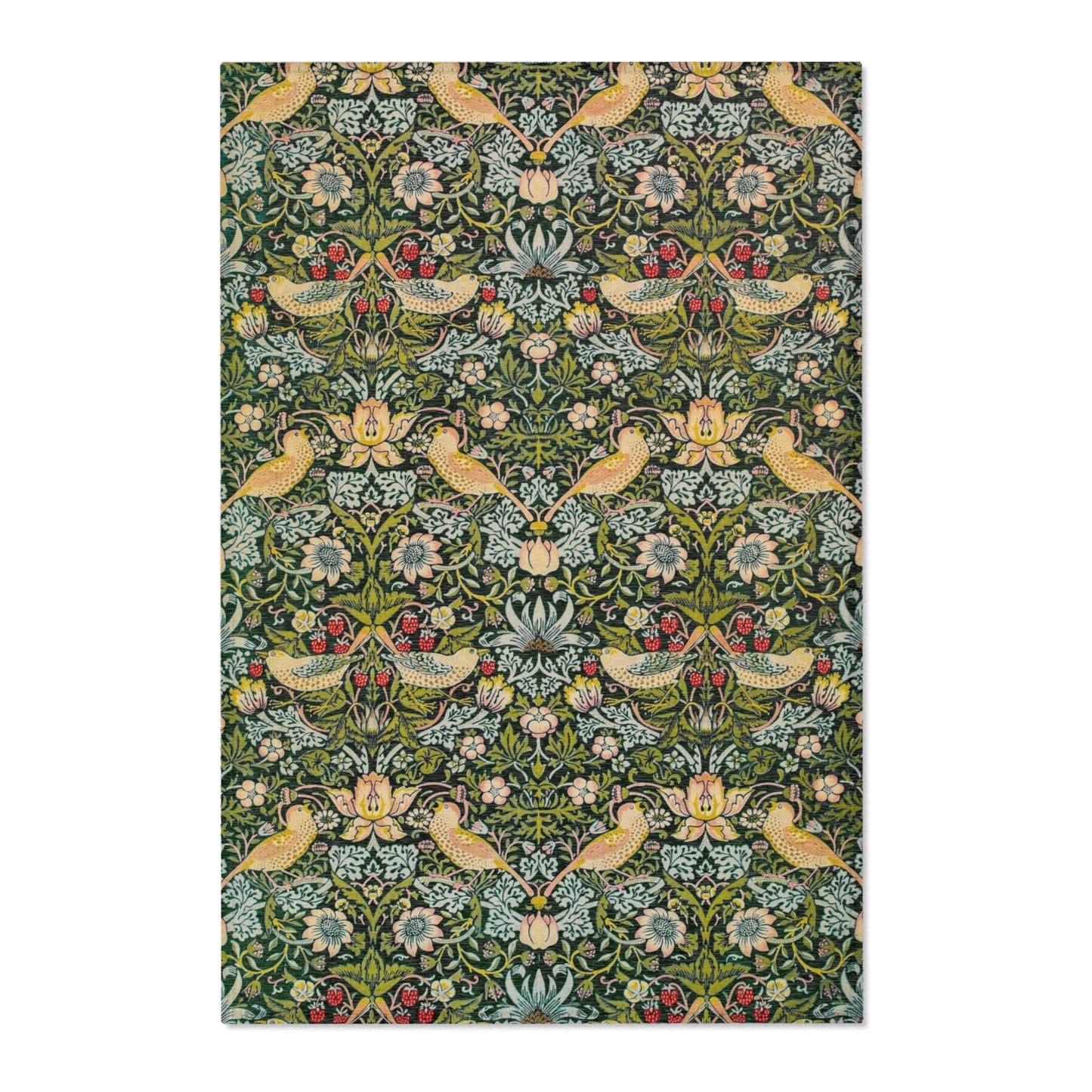 Area Rugs inspired by William Morris - Strawberry Thief Collection (Onyx)