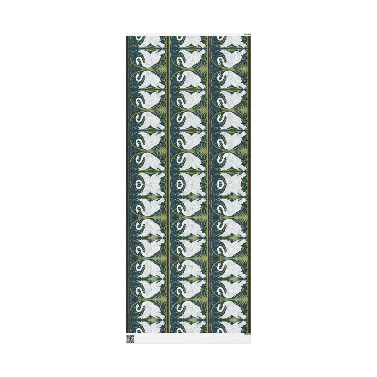 Gift Wrapping Paper inspired by William Morris - White Swan Collection (Spruce)