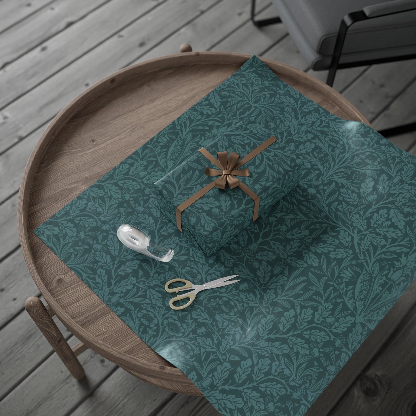 gift-wrapping-paper-william-morris-acorn-oak-leaves-teal-4