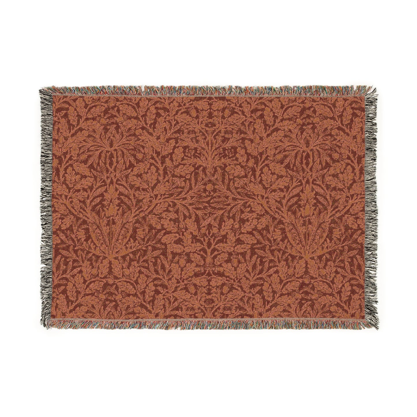 woven-cotton-blanket-william-morris-acorns-oak-leaves-rust-1