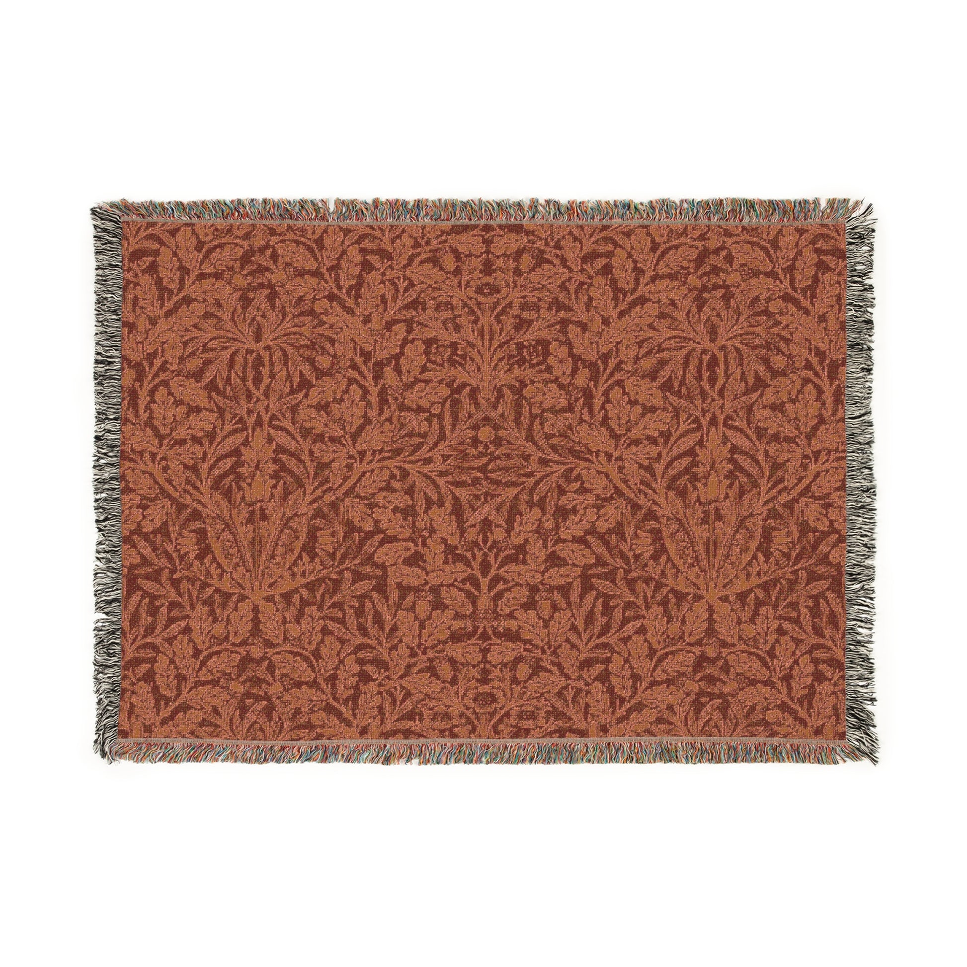 woven-cotton-blanket-william-morris-acorns-oak-leaves-rust-1