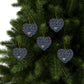 Ceramic Christmas Ornaments inspired by William Morris - Medway Collection - Double Sided Print: 1pc, 3pcs, 5pcs, 10pcs