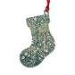 Wooden Christmas Ornaments inspired by William Morris - Melsetter Collection (Evergreen Teal)