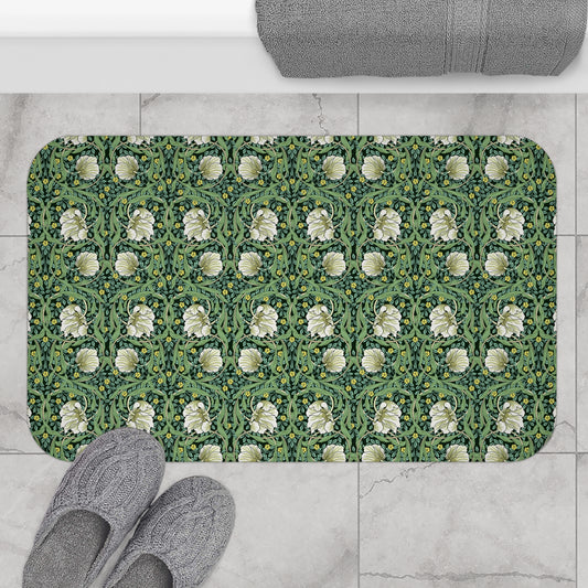 Bath Mat inspired by William Morris - Pimpernel Collection (Green)