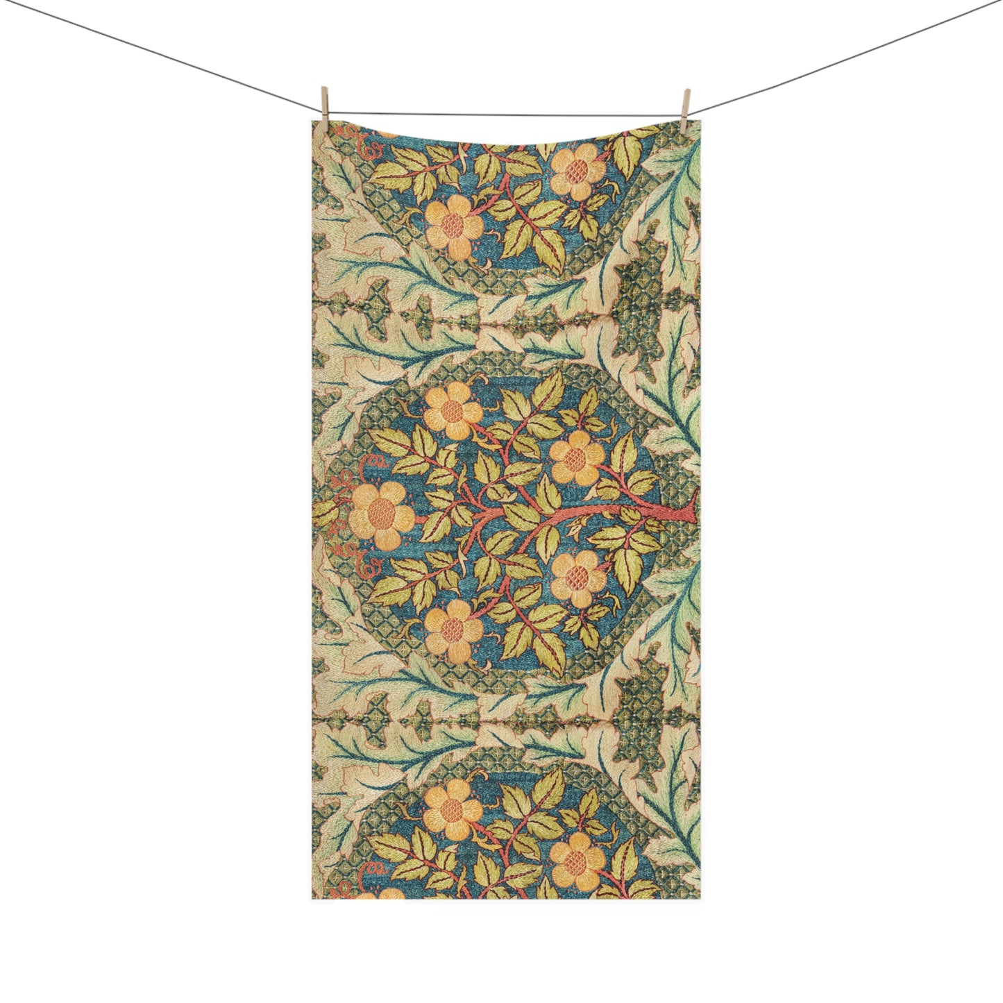 Bath Towel inspired by William Morris - Rose Wreath Collection