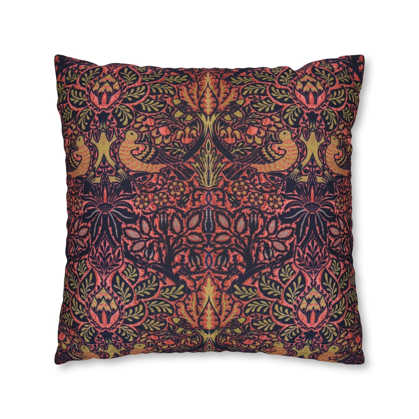 Spun Poly Cushion Cover inspired by William Morris - Dove and Rose Collection