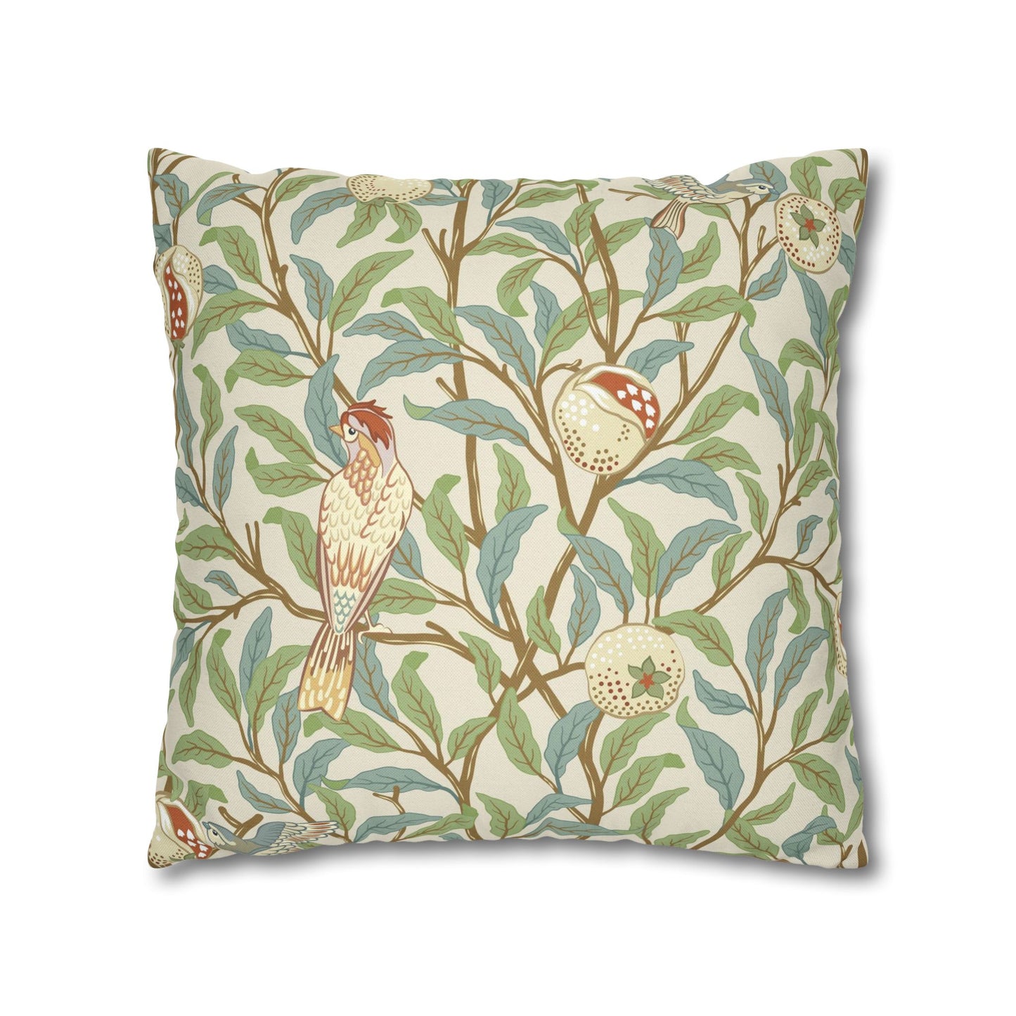 Cushion Cover inspired by William Morris - Bird and Pomegranate Collection (Parchment)