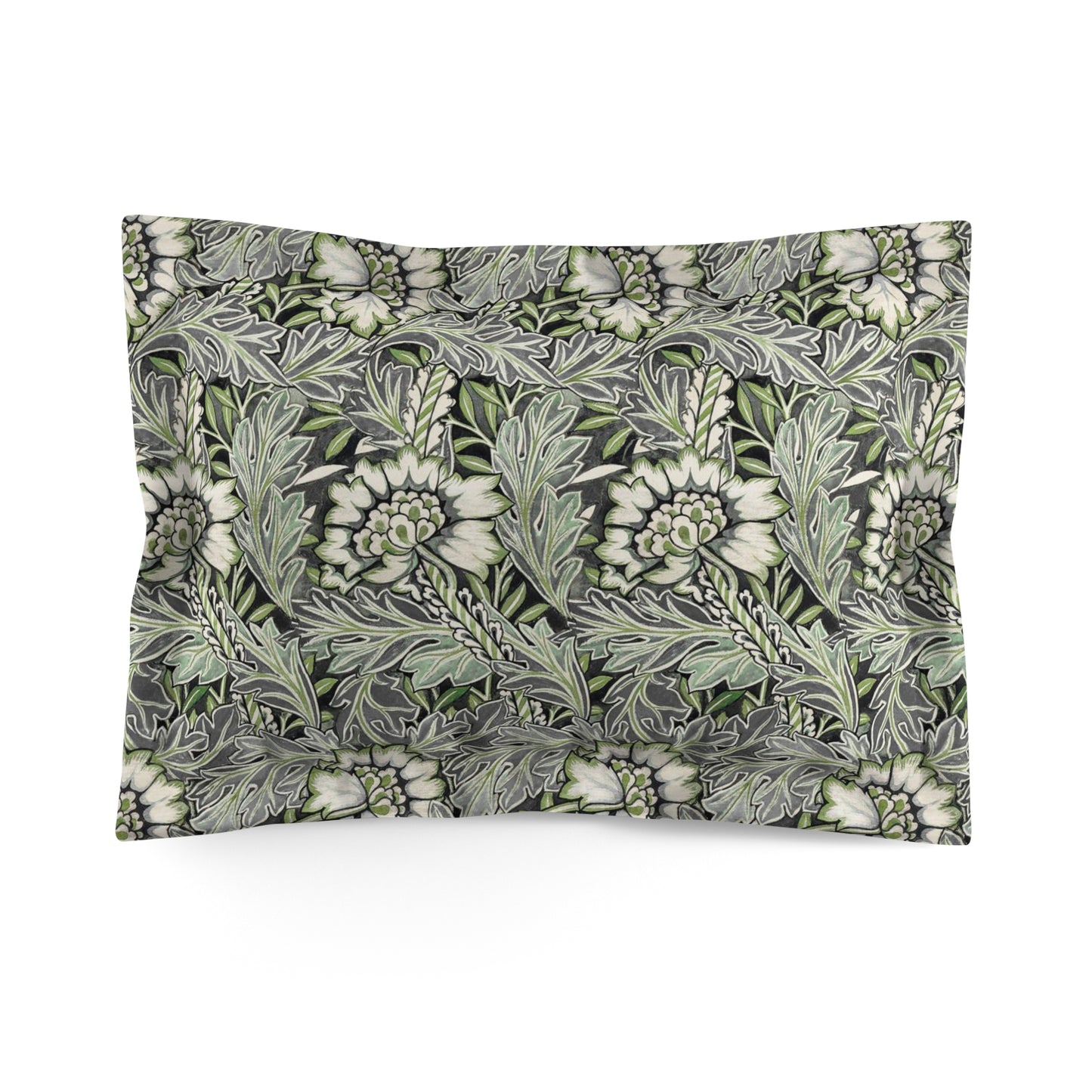 William Morris & Co Microfibre Pillow Sham - Anemone Collection (Grey)-2