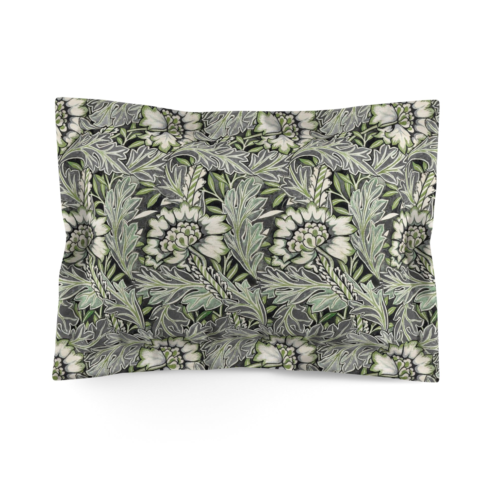 William Morris & Co Microfibre Pillow Sham - Anemone Collection (Grey)-2