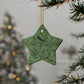 Ceramic Christmas Ornaments inspired by William Morris - Acanthus Collection (Green) - Double Sided Print: 1pc, 3pcs, 5pcs, 10pcs