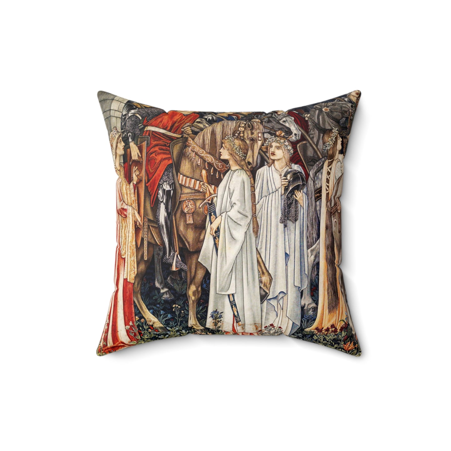 Faux Suede Cushion inspired by William Morris -