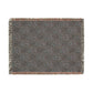 Woven Cotton Blanket inspired by William Morris - Golden Lily Collection (Midnight)