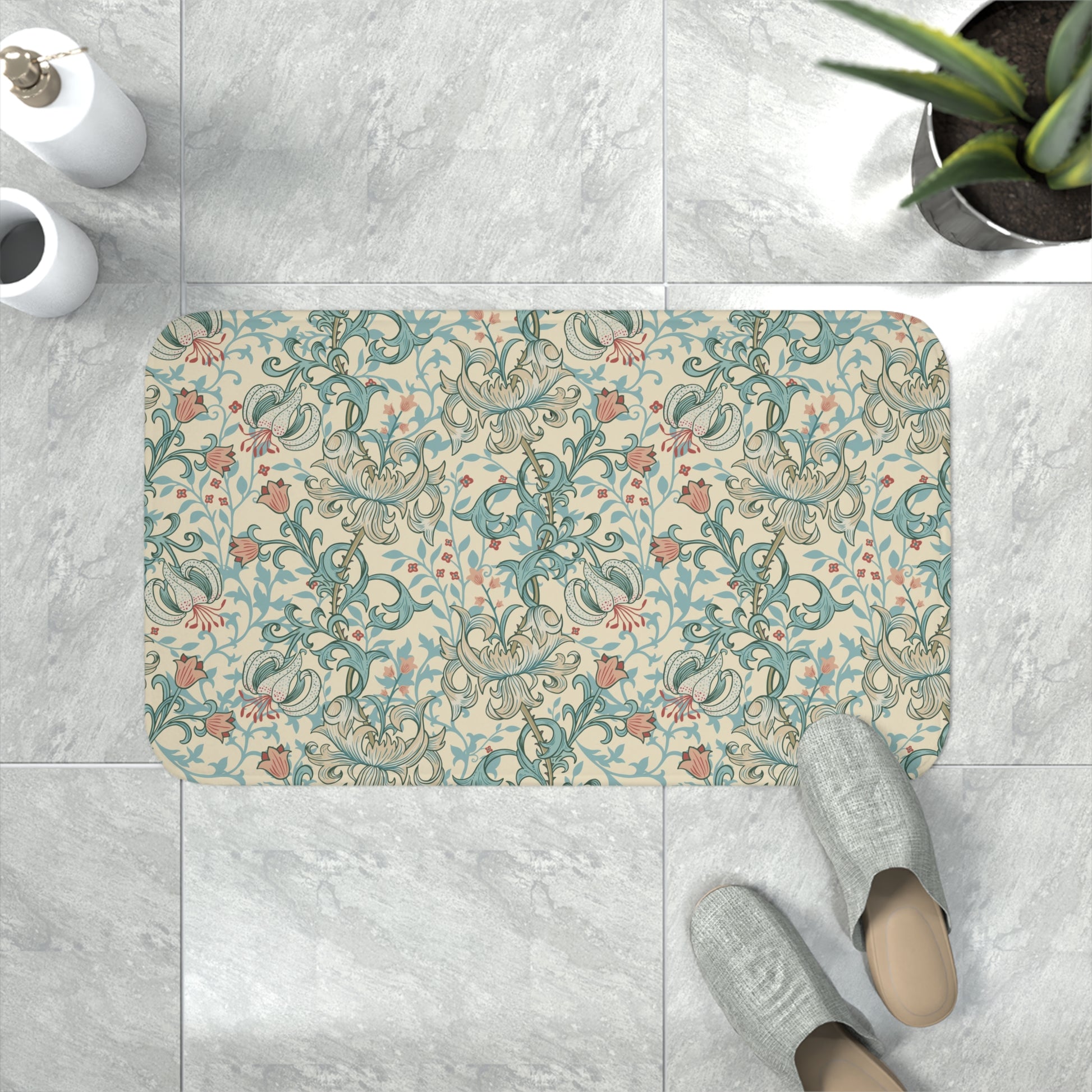 william-morris-co-memory-foam-bath-mat-golden-lily-collection-mineral-2