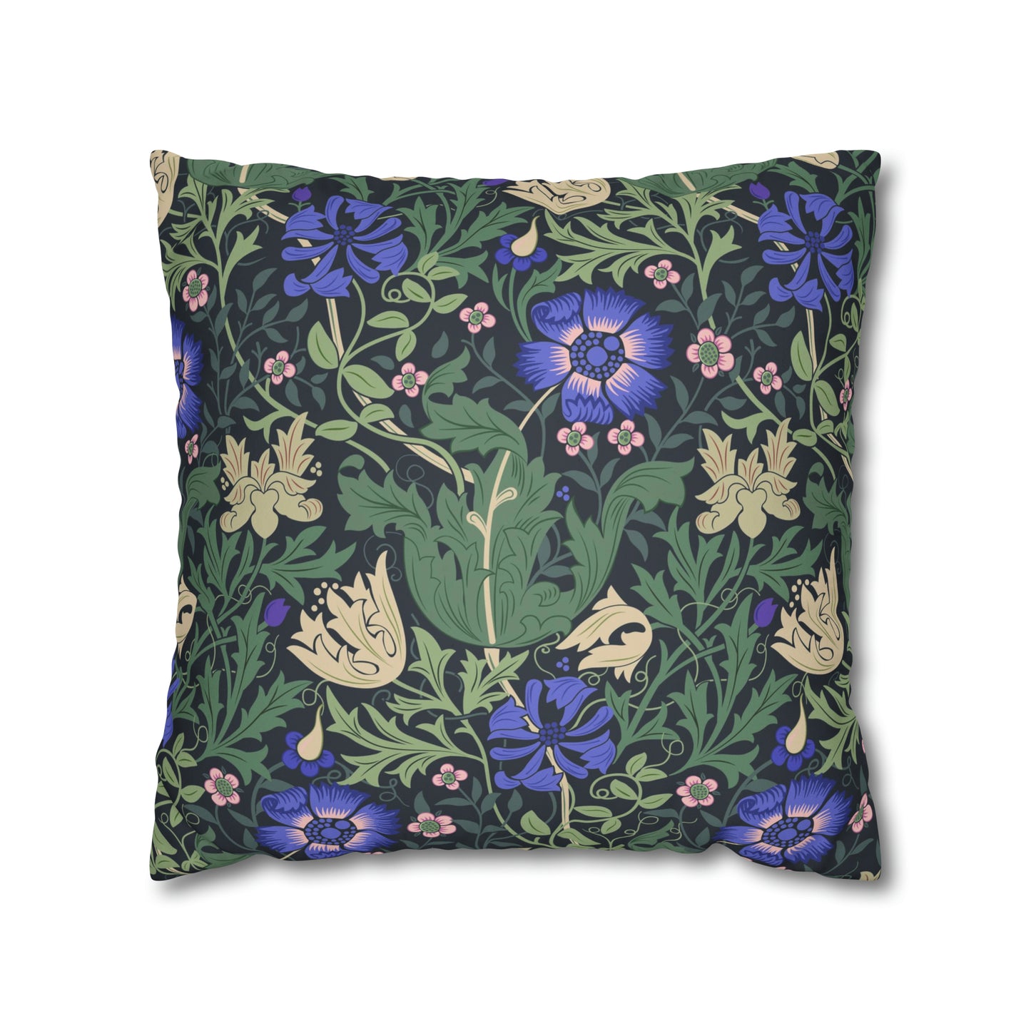 Faux Suede Cushion Cover inspired by William Morris - Compton Collection (Bluebell Cottage)