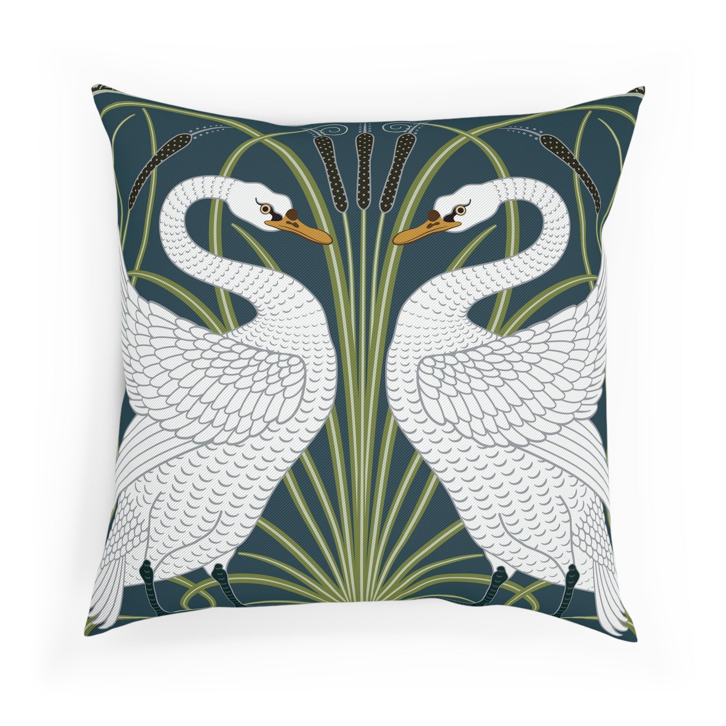 Cotton Drill Cushion inspired by William Morris -