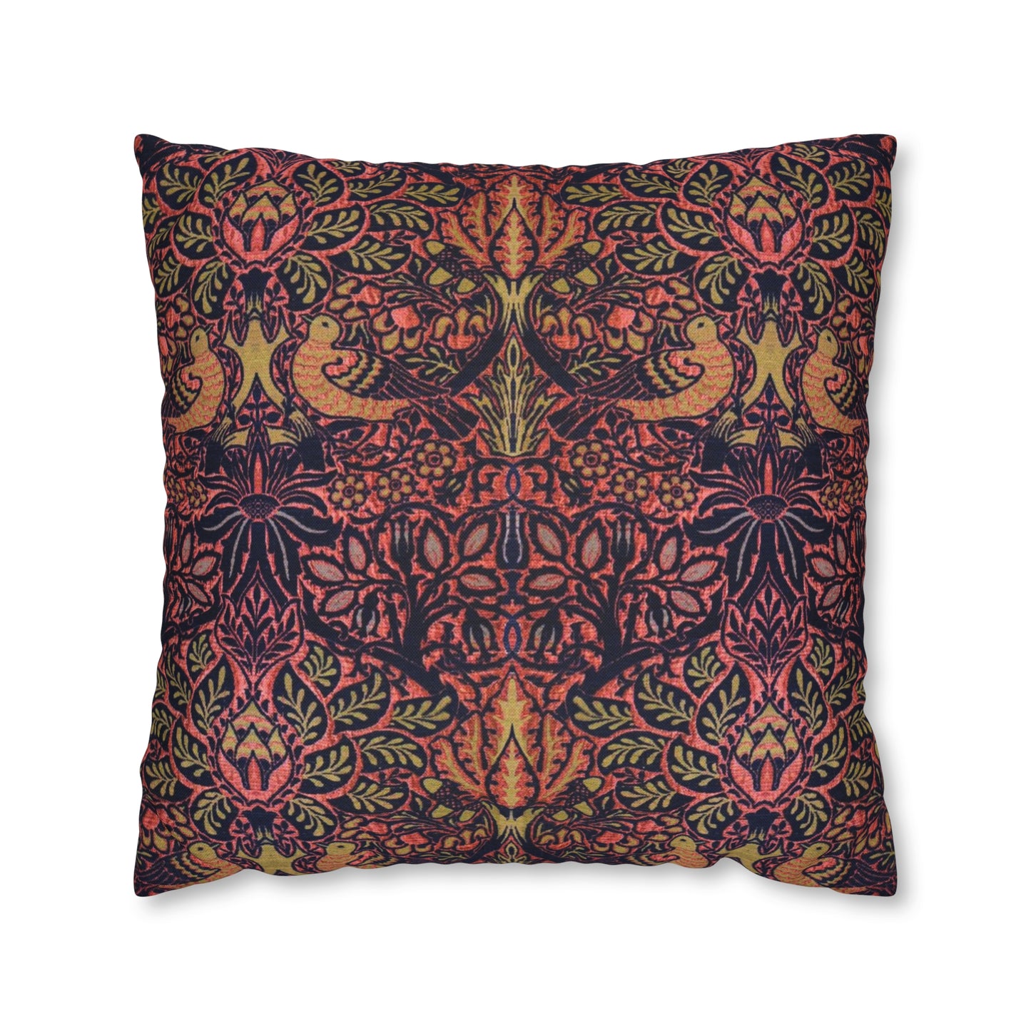 Spun Poly Cushion Cover inspired by William Morris - Dove and Rose Collection