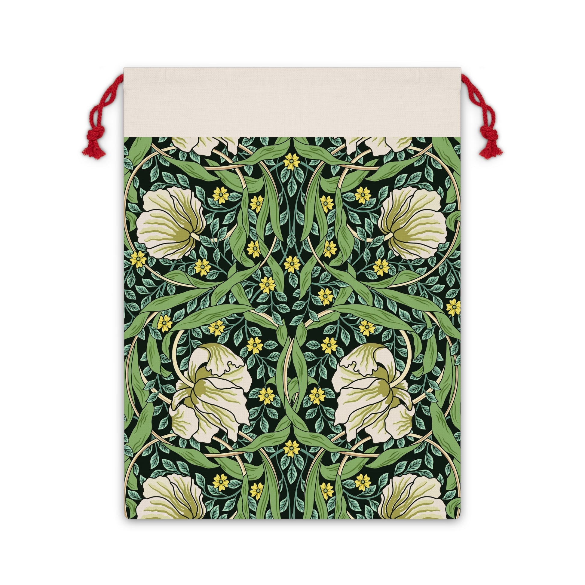 william-morris-co-christmas-linen-drawstring-bag-pimpernel-collection-green-2