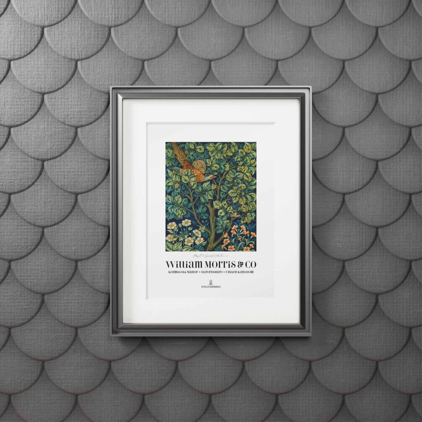 William Morris Botanical Fine Art Print with Passepartout Frame