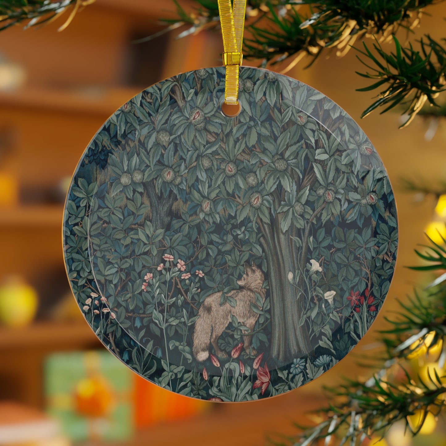 william-morris-co-christmas-heirloom-glass-ornament-green-forest-collection-fox-1