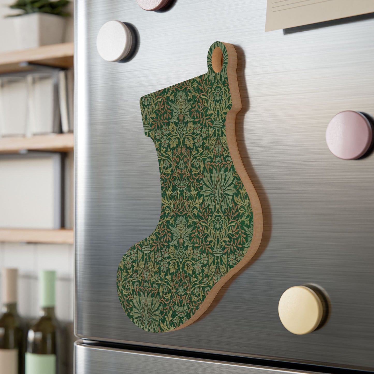 Wooden Christmas Ornaments inspired by William Morris - Flower Garden Collection