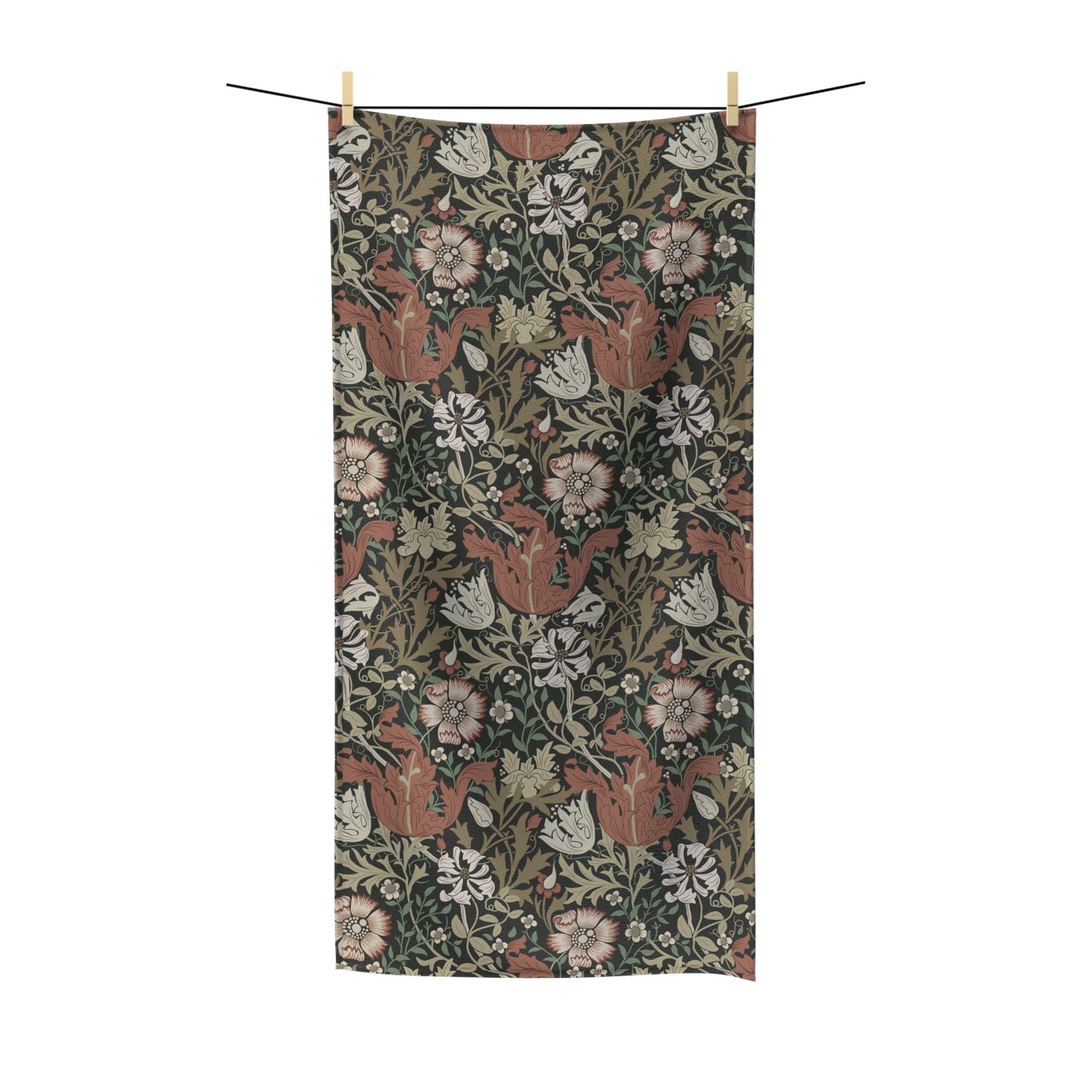 William Morris & Co Luxury Polycotton Towel - Compton Collection (Moor Cottage)