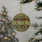 Ceramic Christmas Ornaments inspired by William Morris - Tulip & Rose Collection - Double Sided Print: 1pc, 3pcs, 5pcs, 10pcs