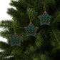 Ceramic Christmas Ornaments inspired by William Morris - Tulip Collection - Double Sided Print: 1pc, 3pcs, 5pcs, 10pcs