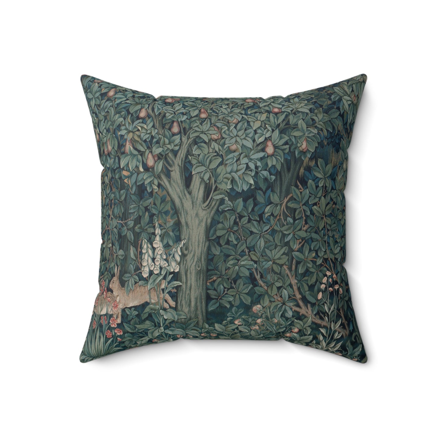 william-morris-co-faux-suede-cushion-green-forest-collection-rabbit-8