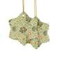 Ceramic Christmas Ornaments inspired by William Morris - Grafton Collection - Double Sided Print: 1pc, 3pcs, 5pcs, 10pcs