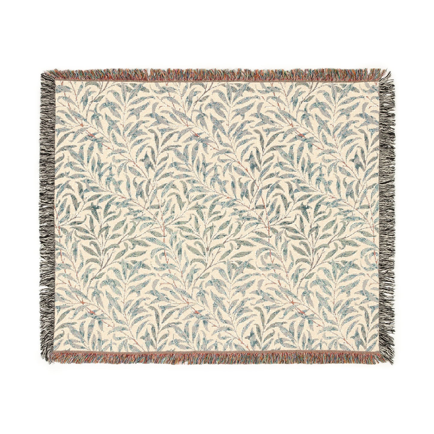 Woven Cotton Blanket inspired by William Morris - Willow Bough Collection