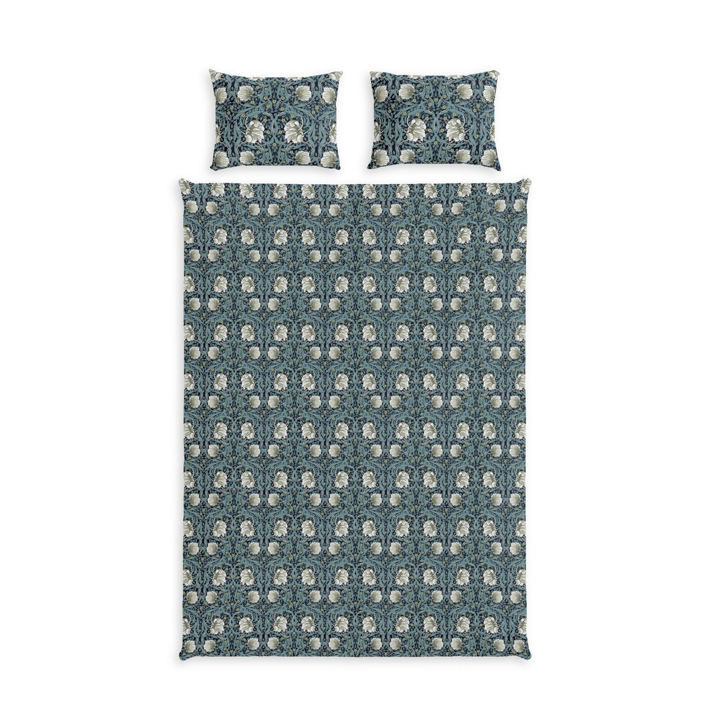 Cotton Bedding Set inspired by William Morris - Pimpernel Collection (Slate)