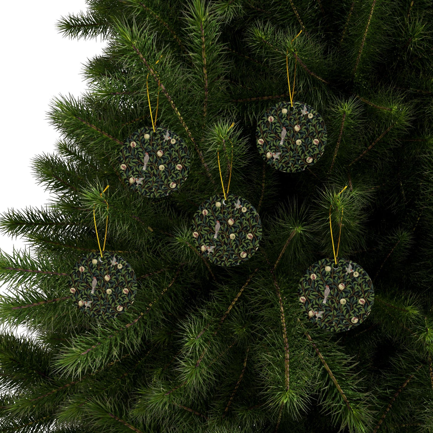 christmas-ornaments-william-morris-bird-pomegranate-1-3-5-10-40