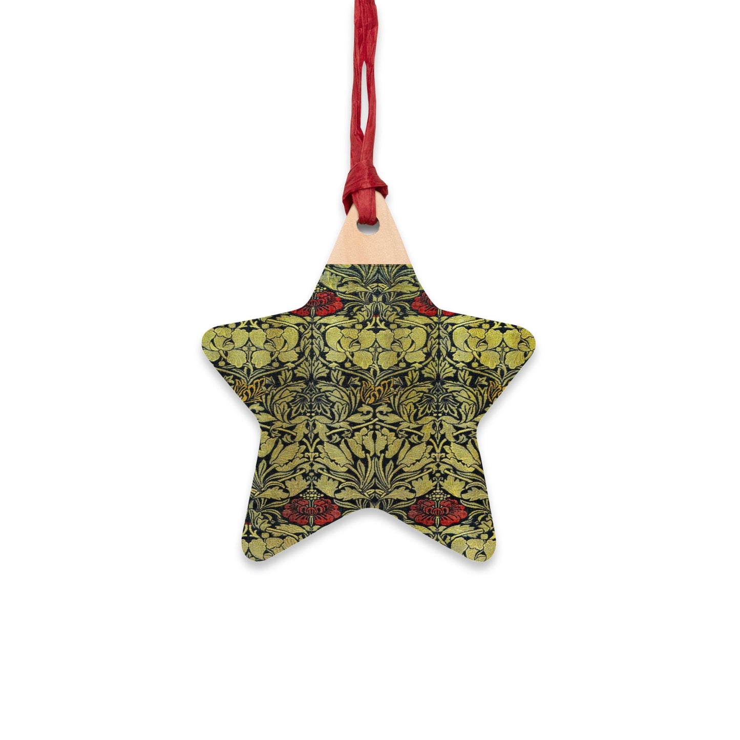 Wooden Christmas Ornaments inspired by William Morris - Tulip & Rose Collection