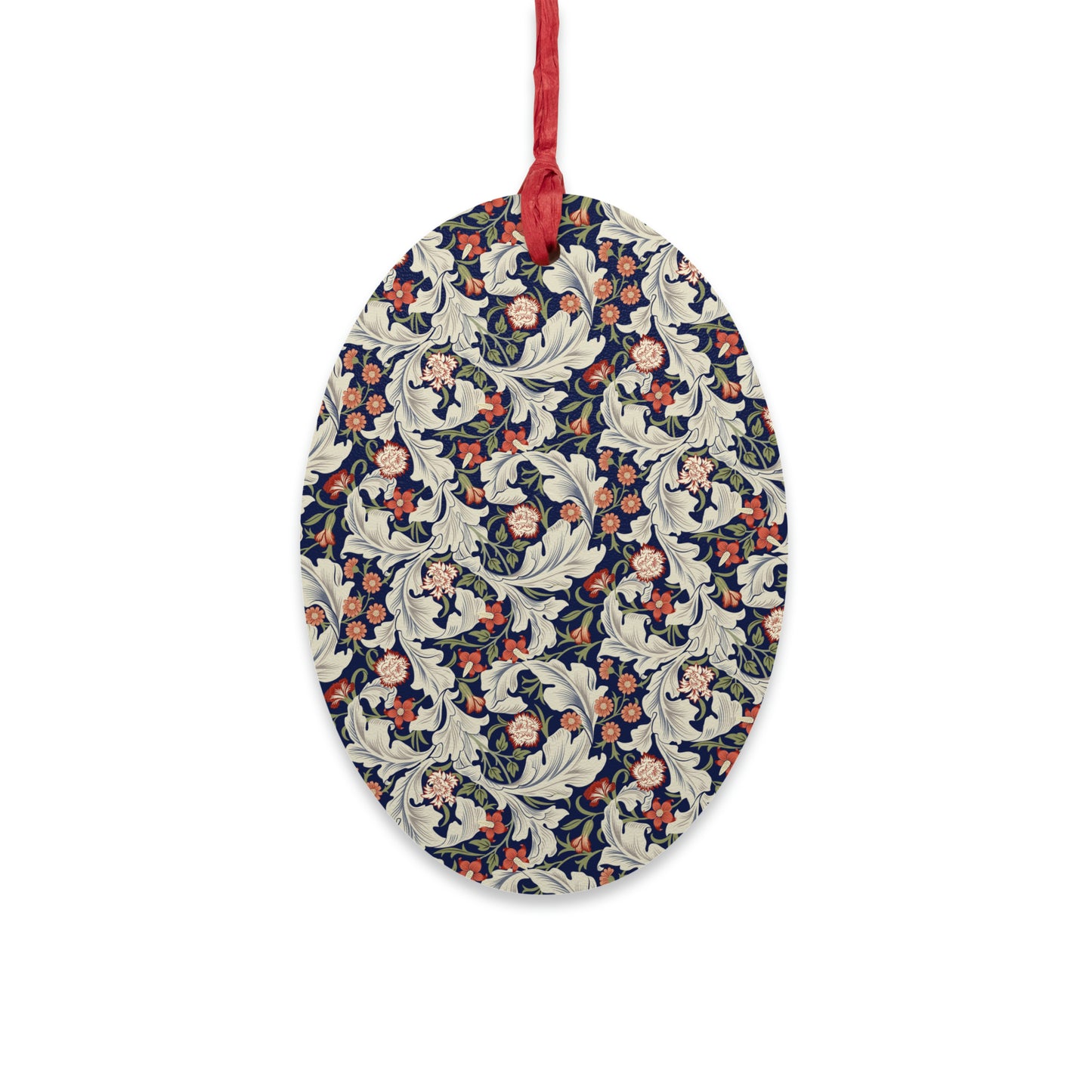 Wooden Christmas Ornaments inspired by William Morris -