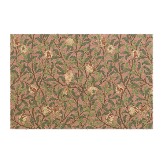 william-morris-co-coconut-coir-doormat-bird-and-pomegranate-collection-rosewood-1
