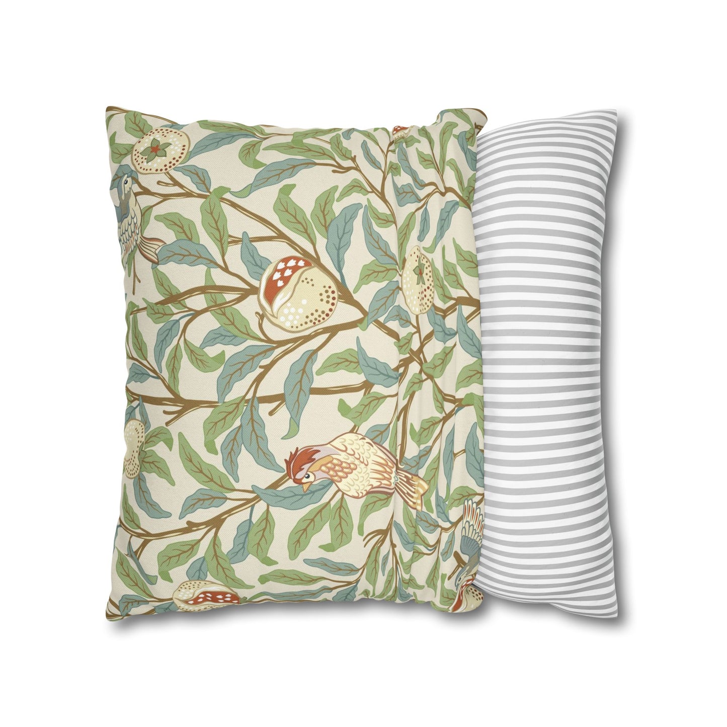 Cushion Cover inspired by William Morris - Bird and Pomegranate Collection (Parchment)