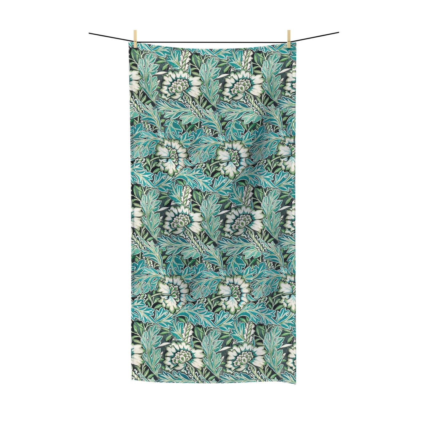 Luxury Polycotton Towel inspired by William Morris - Anemone Collection