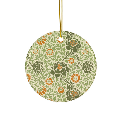 Ceramic Christmas Ornaments inspired by William Morris - Grafton Collection - Double Sided Print: 1pc, 3pcs, 5pcs, 10pcs