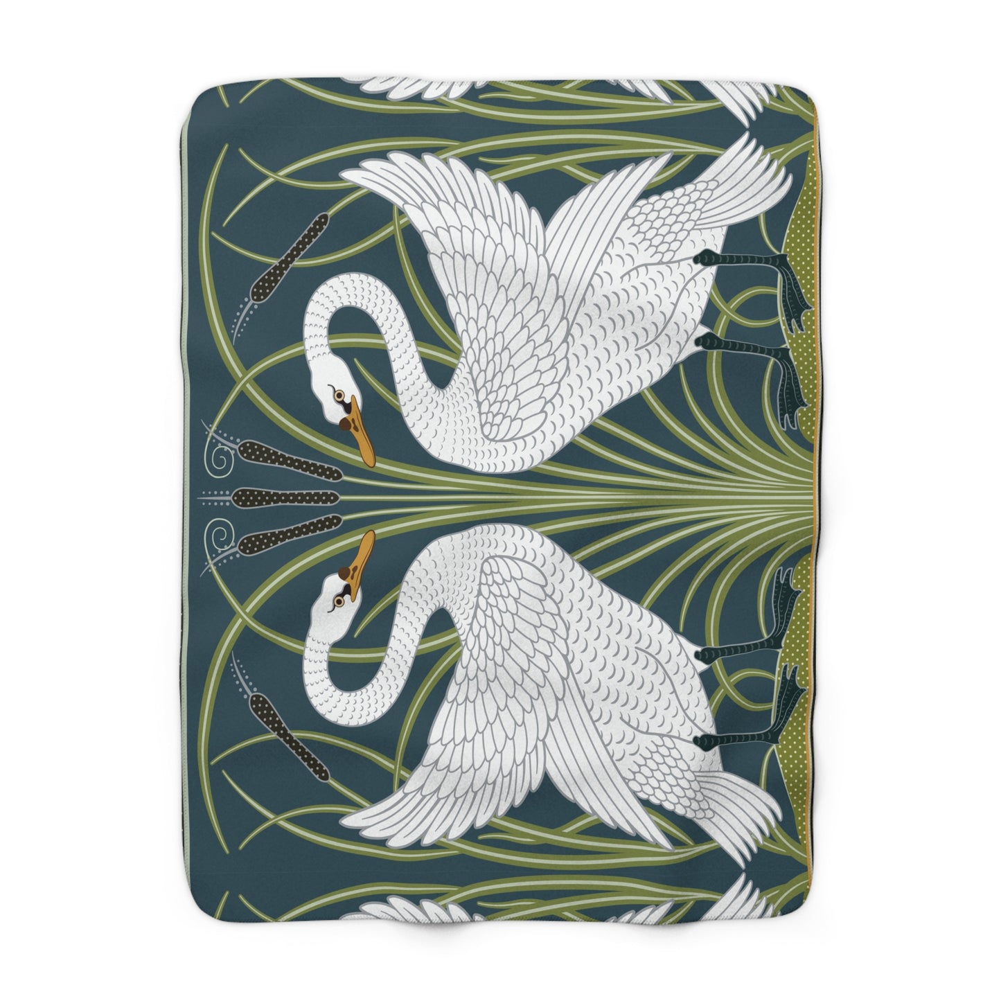 william-morris-co-sherpa-fleece-blanket-white-swan-collection-spruce-3