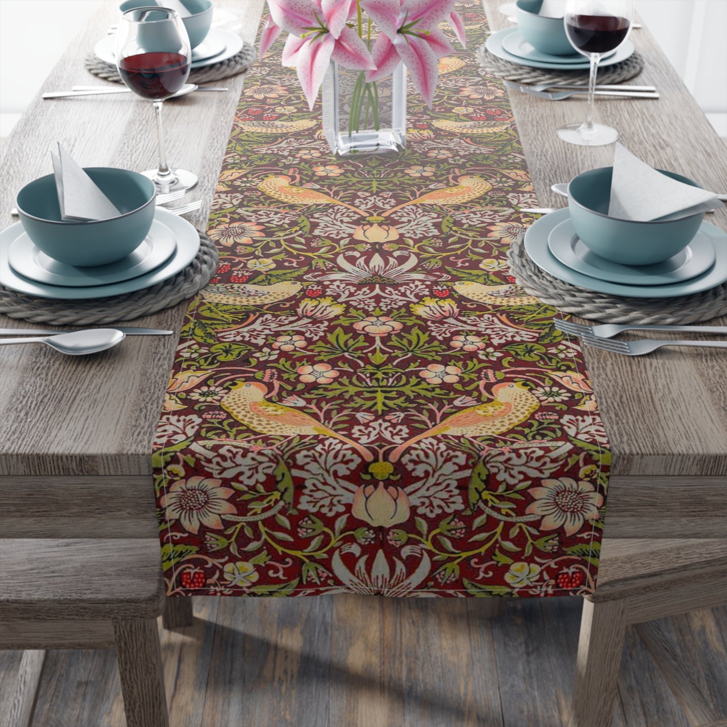 william-morris-co-table-runner-strawberry-thief-collection-crimson-3