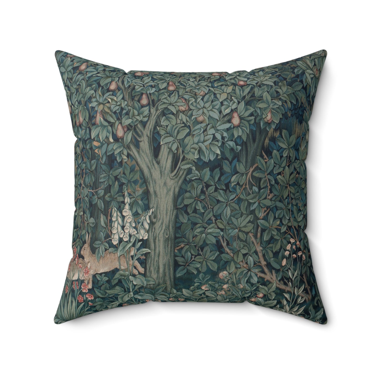 william-morris-co-faux-suede-cushion-green-forest-collection-rabbit-5