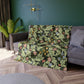 Velvet Blanket inspired by William Morris - Leicester Collection (Green)