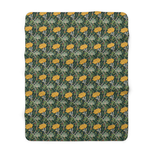 william-morris-co-sherpa-fleece-blanket-chrysanthemum-collection-3