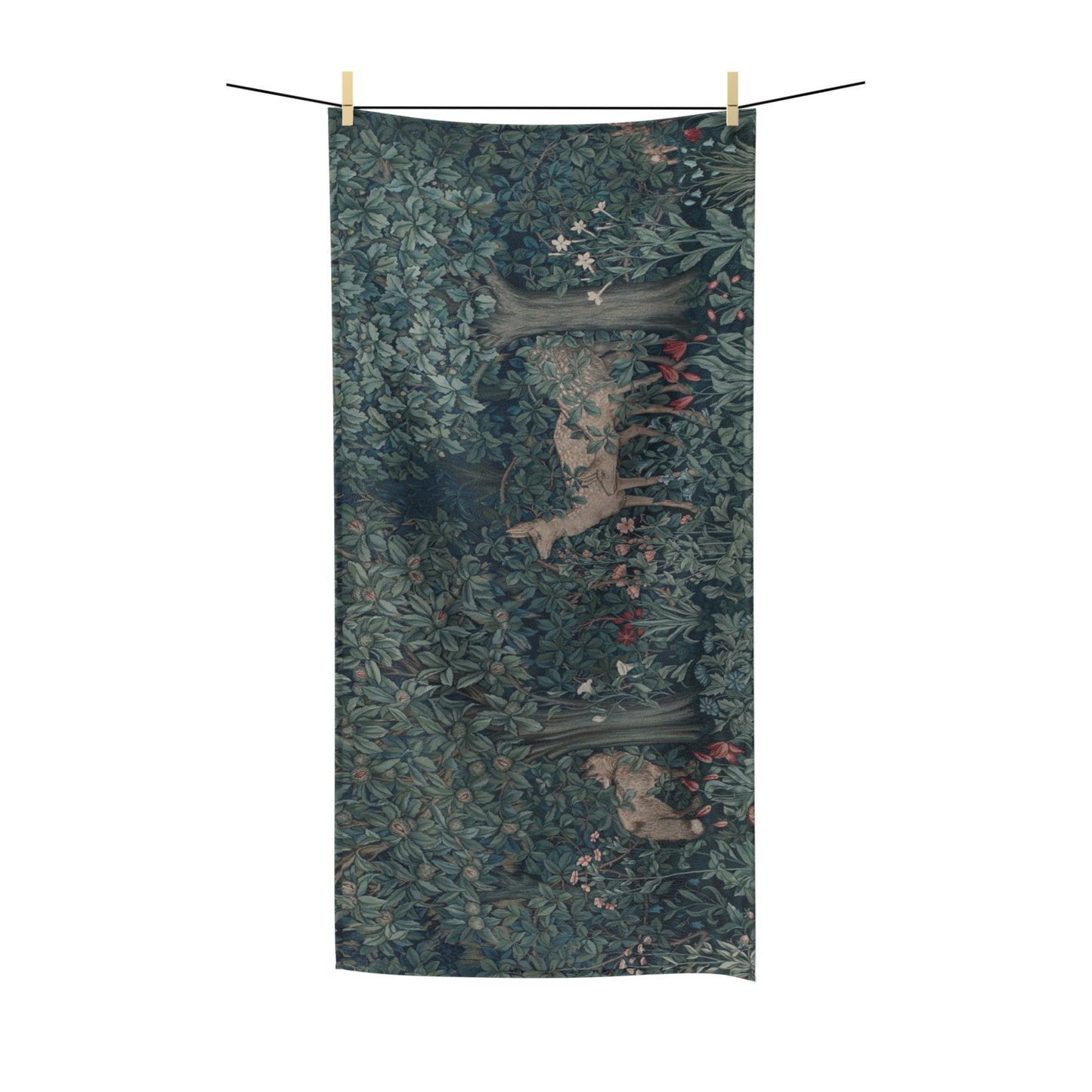 William Morris & Co Luxury Polycotton Towel - Greenery Collection (Fox and Dear)