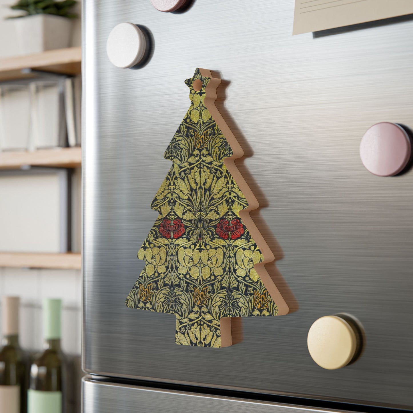 Wooden Christmas Ornaments inspired by William Morris - Tulip & Rose Collection