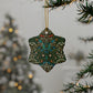 Ceramic Christmas Ornaments inspired by William Morris - Tulip Collection - Double Sided Print: 1pc, 3pcs, 5pcs, 10pcs