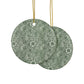 Ceramic Christmas Ornaments inspired by William Morris - Marigold Collection - Double Sided Print: 1pc, 3pcs, 5pcs, 10pcs