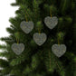 Ceramic Christmas Ornaments inspired by William Morris - Wandle Collection (Grey) - Double Sided Print: 1pc, 3pcs, 5pcs, 10pcs